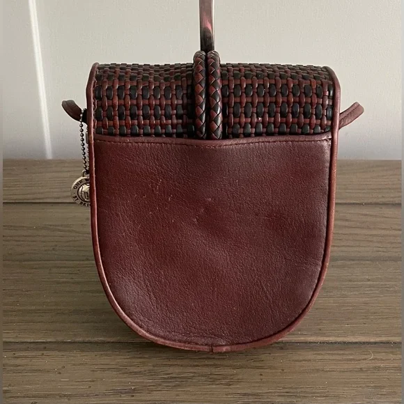 EUC, Brighton One World, Brown Woven Leather Crossbody - Picture 2 of 8